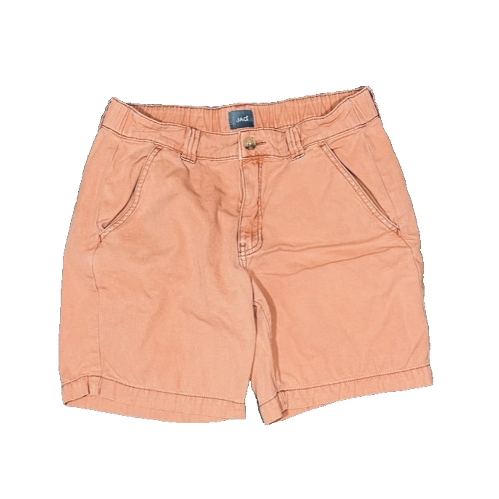 JAG Womens Coral Orange Chino Tailored Shorts 8 Linen Cotton Blend Casual Summer